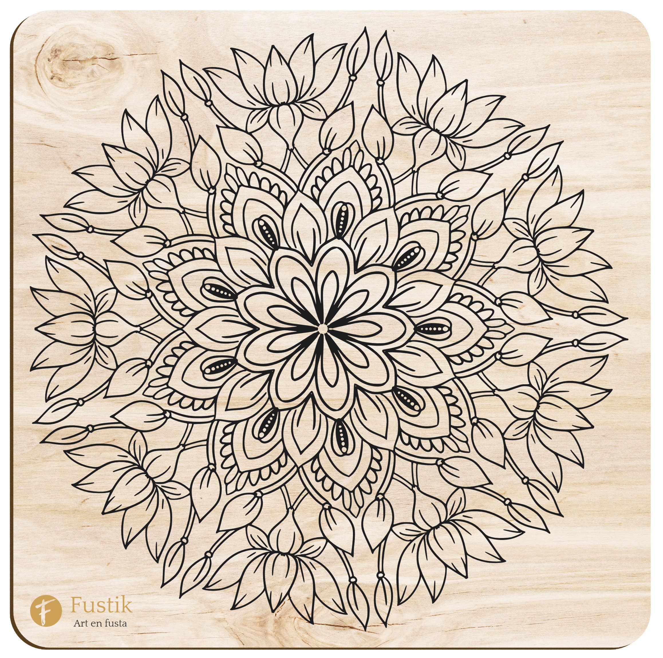 Fustik – Engroshandel Malebog - Voksen – Træmandalas: Blomstrende Sjæl2