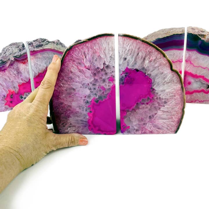 Rock Paradise - Wholesale Bookend - Agate Geode Bookend Pair 9-12 lb - Home Decor Crystal