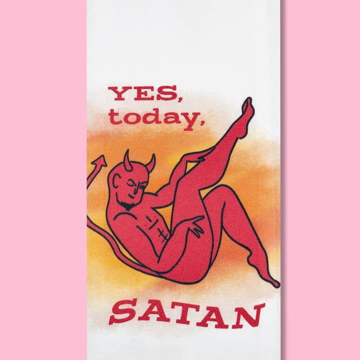 Bad Grandma Designs - Venta al por mayor Paños de cocina - Sí Today Satanás paño de cocina