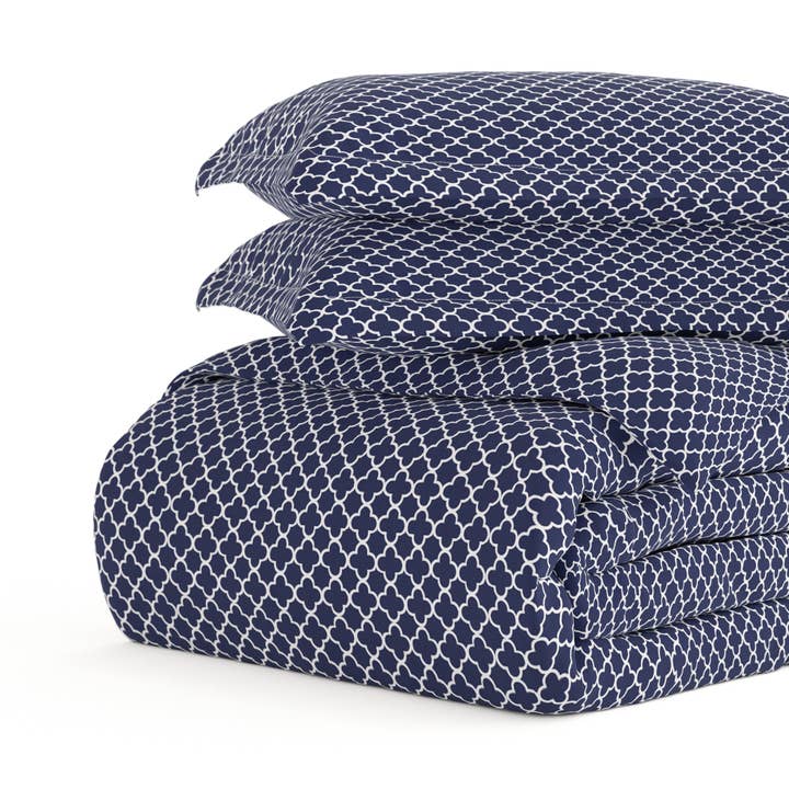 Ensemble de housse de couette à motif quadrilobé iEnjoy Home pour la vente par ienjoy Home