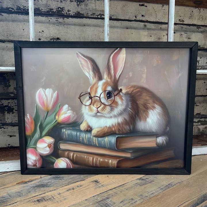 HMK178 Bunny Books Box Frame for wholesale by JanMichaels Art & Home
