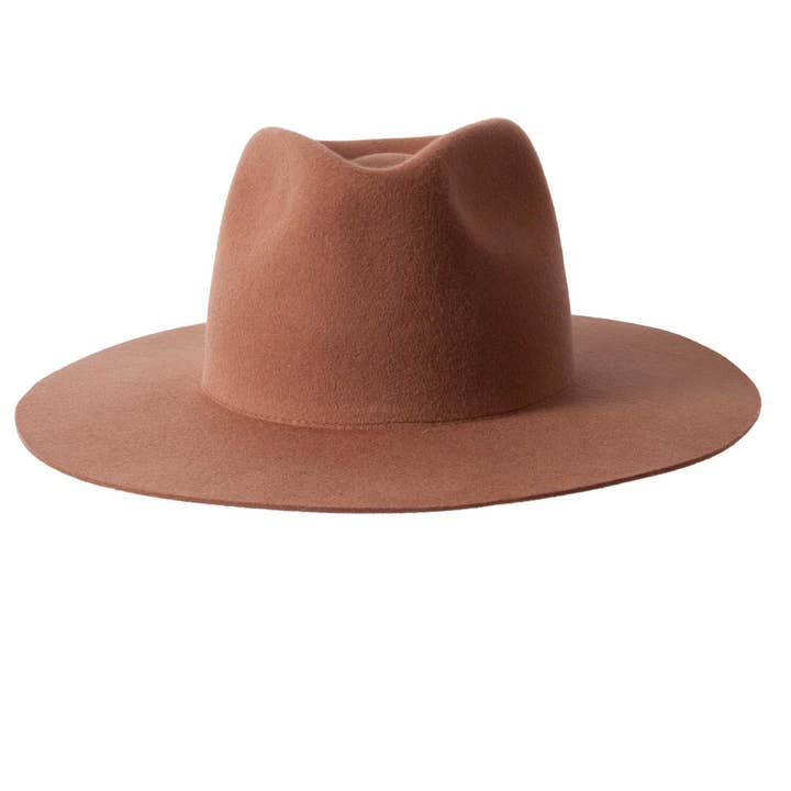 American Hat Makers – Großhandel Fedora-Hut – Unisex – 100 % Wollfilz Fedora-Hut mit flacher Krempe - Stil Rancher