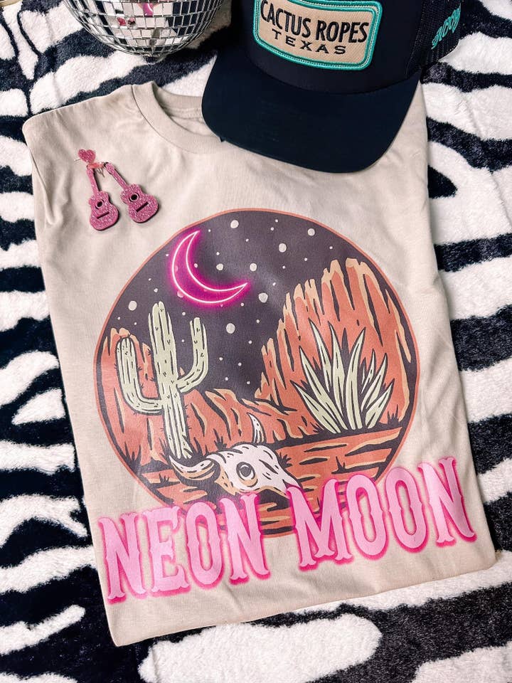 ZZ Threadz - Wholesale Screen Printed T-Shirt - Women's - Neon Moon Western Graphic Tee