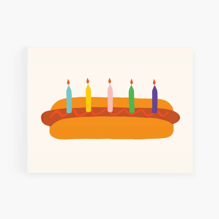 paper&stuff - Wholesale Birthday Card - Happy Birthday Hot Dog Cake Greeting Card