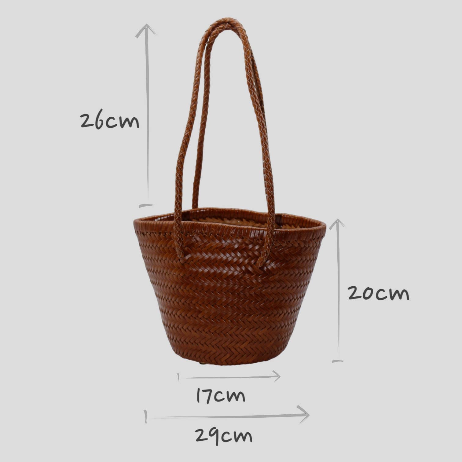 Sook Stainable - Vendita all'ingrosso Borsa da spiaggia - Carmel – Borsa a secchiello intrecciata in pelle pieno fiore7