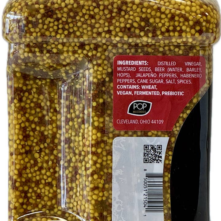 POP Mustards - Wholesale Mustard - POP Mustards SPICY. 64 oz Food Service Tub.2