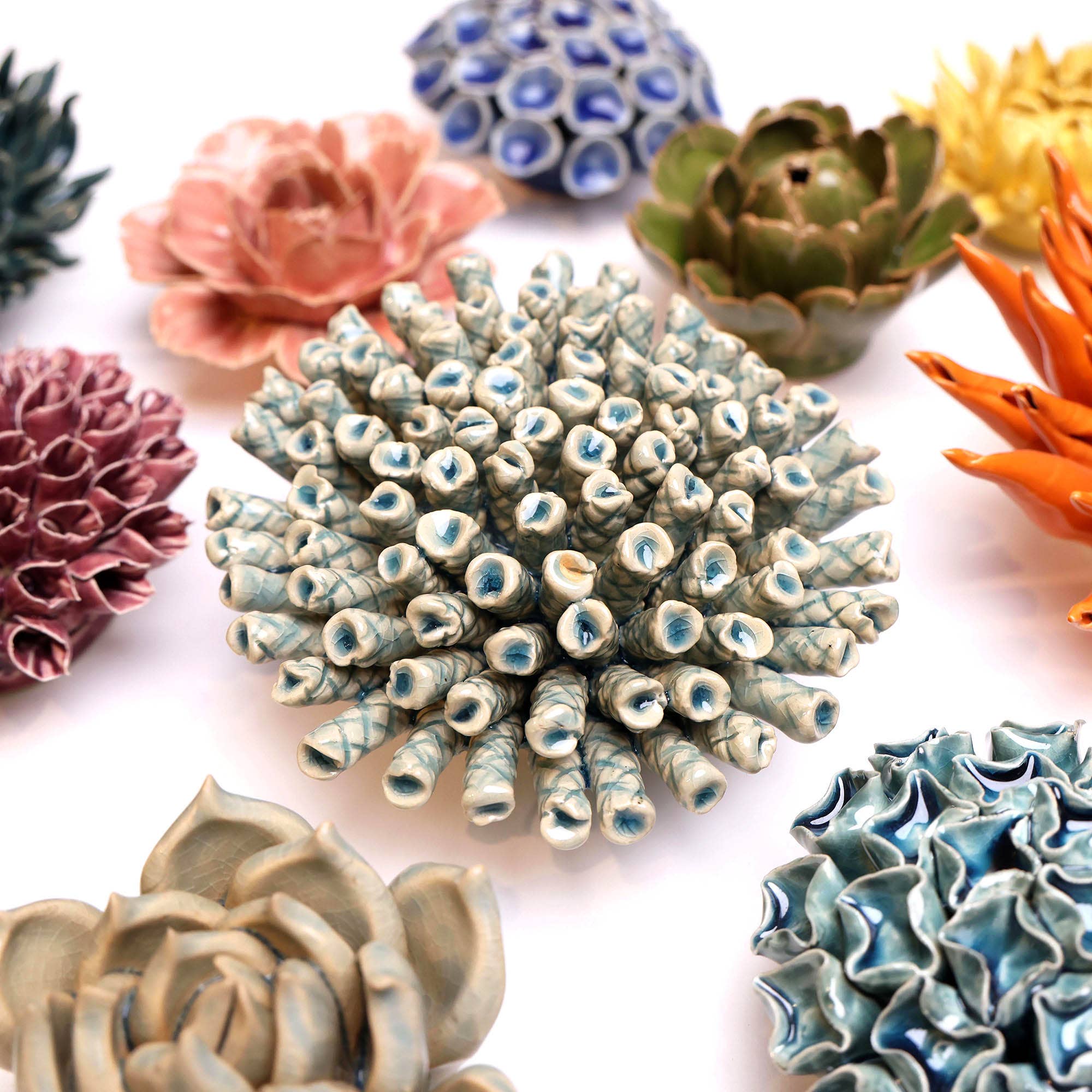 Chive - Vente Fleurs artificielles - Cadeau de naissance en céramique pour bébé Fleurs dans de jolies boîtes cadeaux13