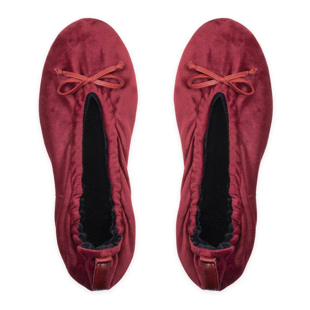 Glove Story - Wholesale Flats - Women's - Women's indoor ballerinas in velvet with small bow - CF01415