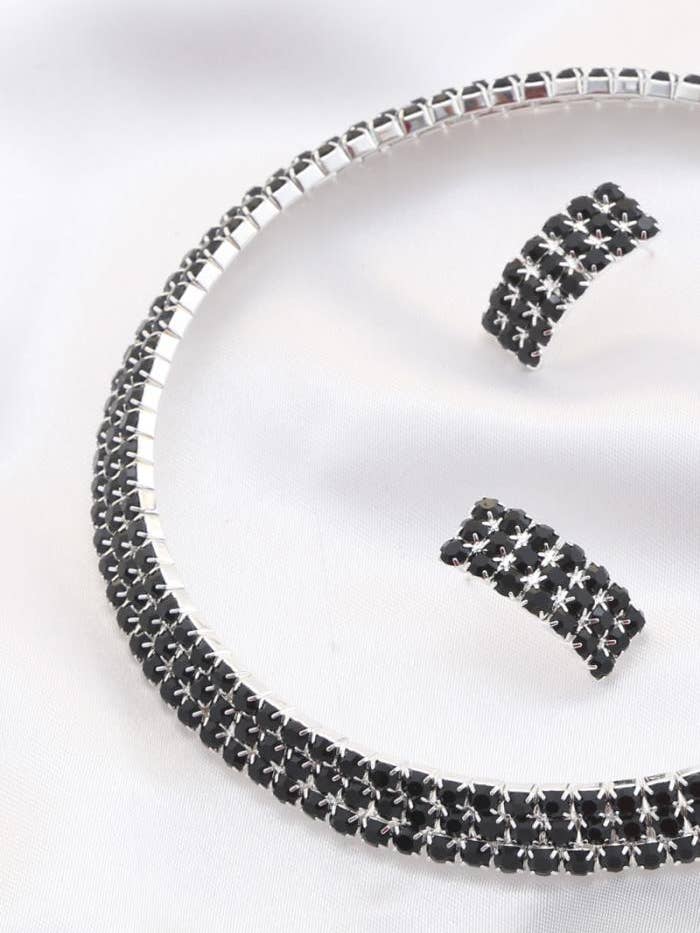 3 LINE RHINESTONE NECKLACE S-8518 for wholesale by anbfashion