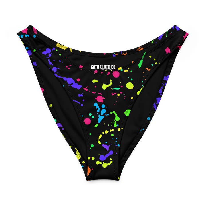 Elektrische Tinte V-Cut Bikiniunterteil für den Großhandel von Goth Cloth Co.