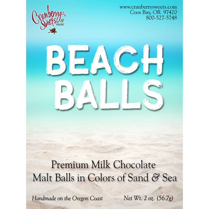 Cranberry Sweets & More - Wholesale Chocolate Covered Sweets - Beach Balls Premium Malt Balls