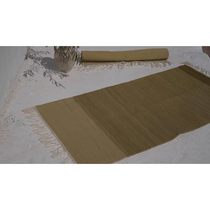 TŪNIQ - Wholesale Area Rug - Plant-Dyed Olive Rug6