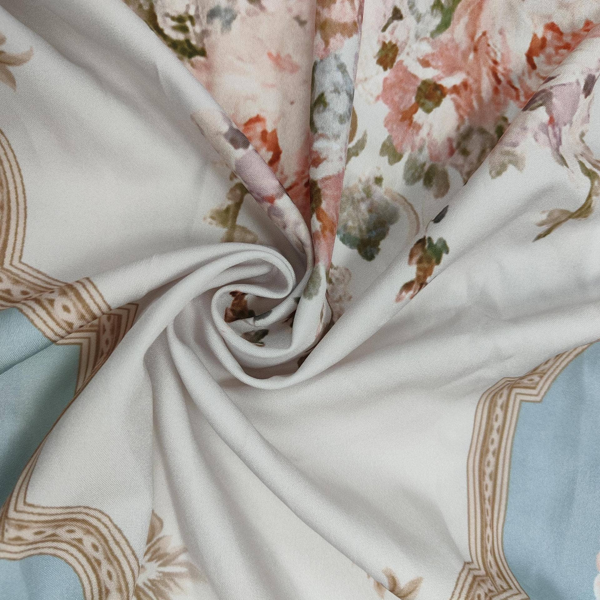 Decor Vintage Boho Floral Print Pleated Dress for wholesale on Faire5