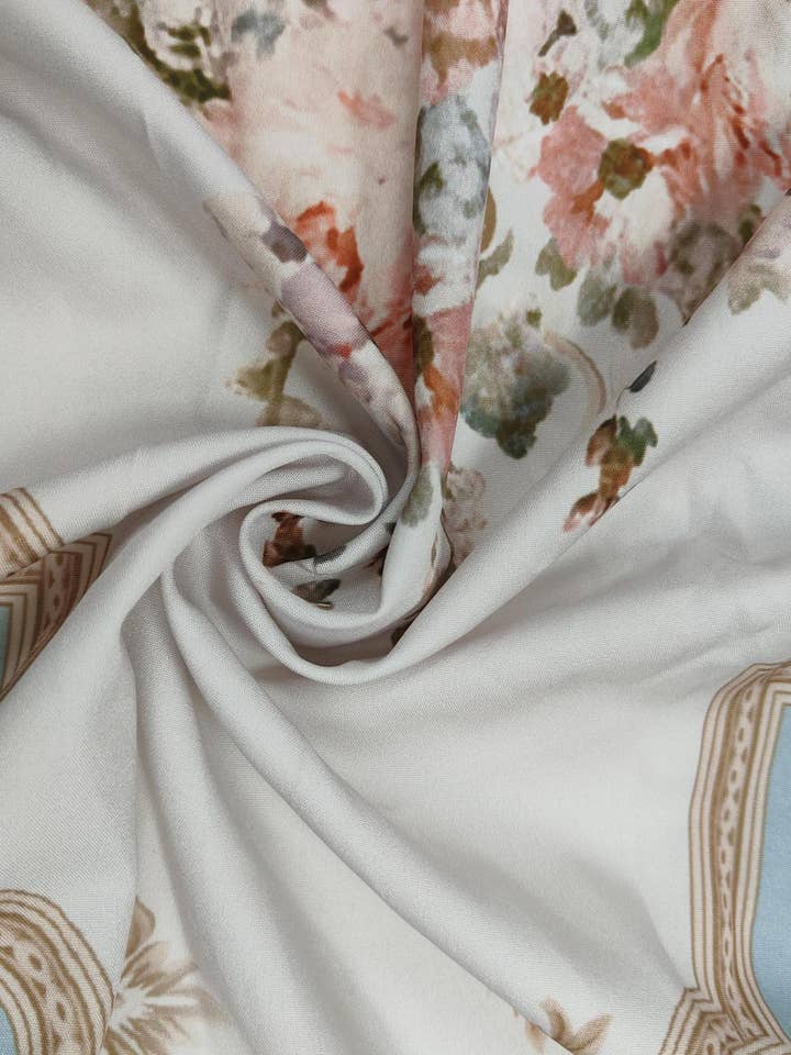 Decor Vintage Boho Floral Print Pleated Dress for wholesale on Faire5