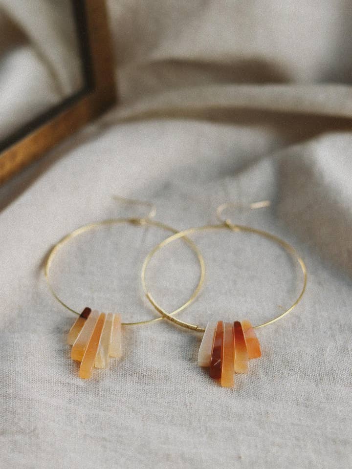 CANYON HOOPS for wholesale by Goldie Jewelry