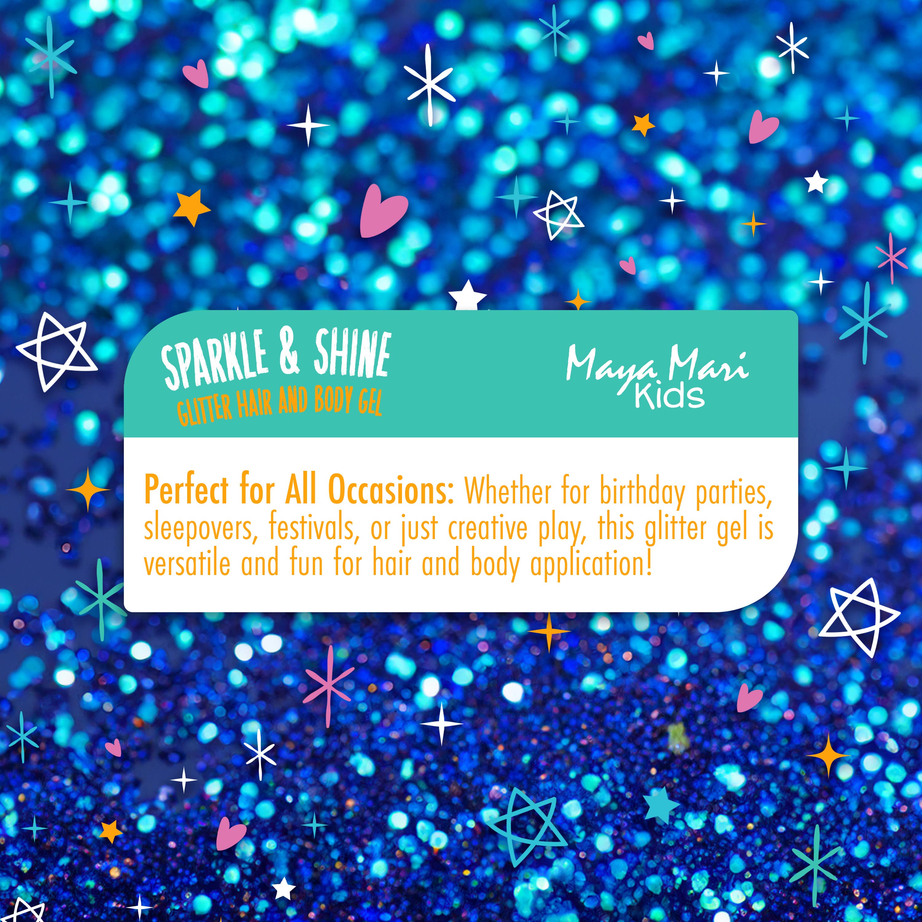 Maya Mari Kids Haircare - Wholesale Hair Styling Gel/Mousse - Maya Mari Kids Sparkle & Shine Glitter Hair and Body Gel6