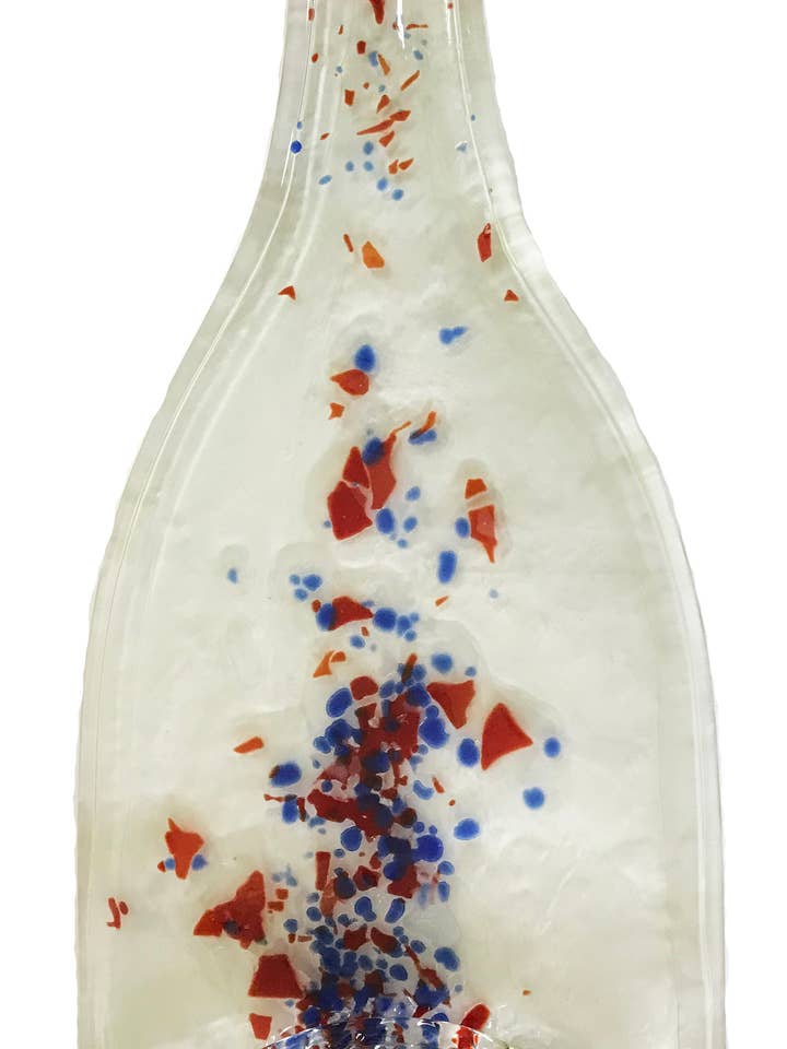 Platter - Red & White & Blue Wine Bottle Cheese Platter for wholesale by Wine Bottle Art