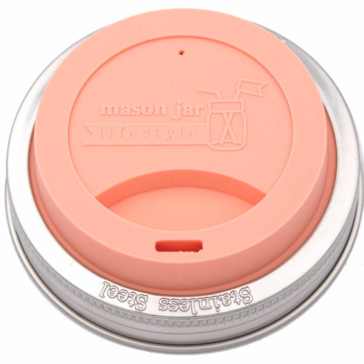 Mason Jar Lifestyle - Vente Couvercle de boisson - Couvercle en silicone avec bande en acier inoxydable pour bocaux19
