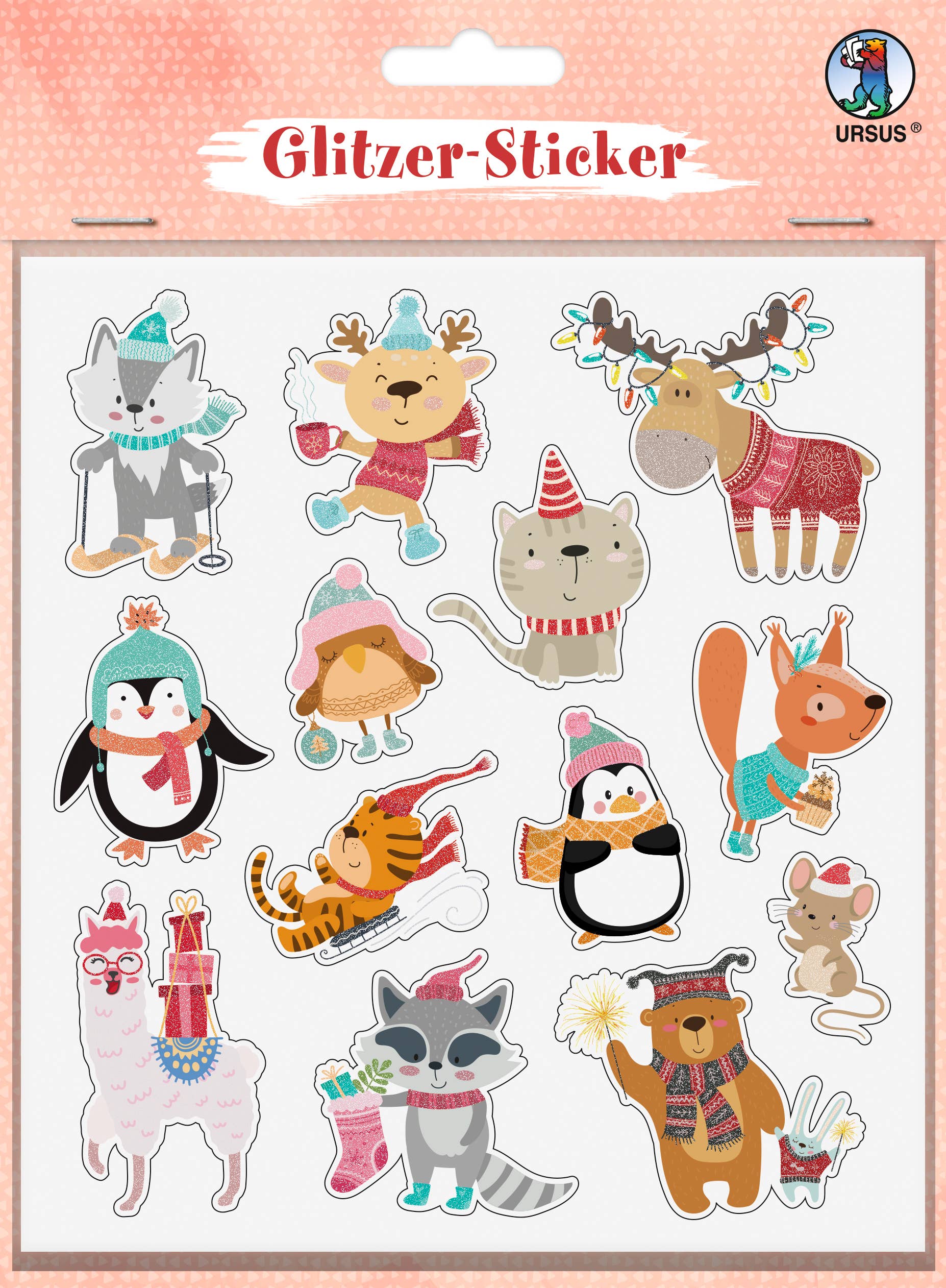 URSUS® / Buntpapierfabrik Ludwig Bähr GmbH & Co. KG - Wholesale Sticker - Christmas glitter stickers0