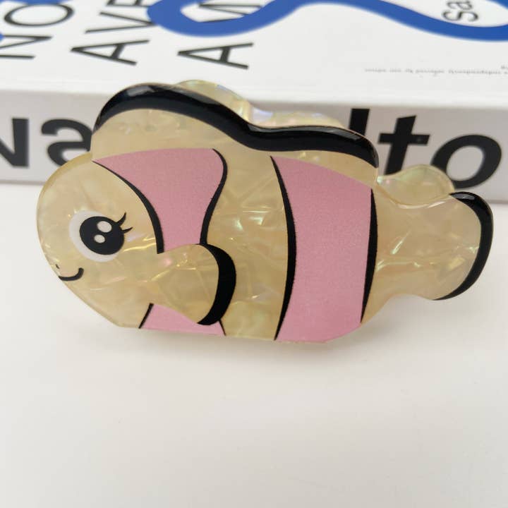 TheDivaSoap – Großhandel Haarclip – Damen – Rosafarbener Fisch-Haarclip2