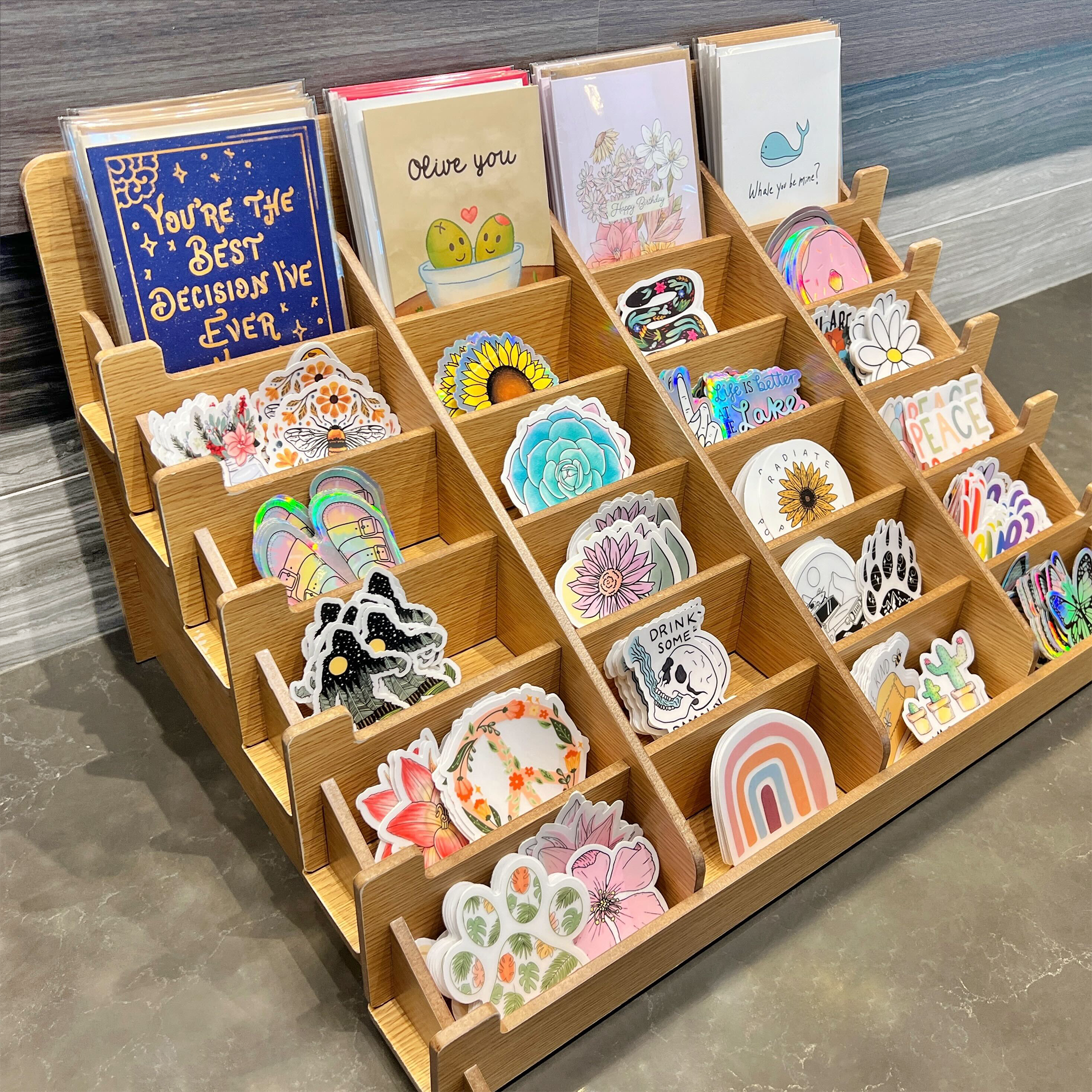 Wholesale 24 Pocket Display with 100 Best Selling Stickers & 20 Cards