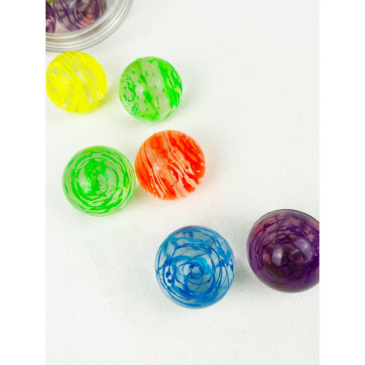MIX COLOR Swirly Bouncing Ball Toy for wholesale on Faire2