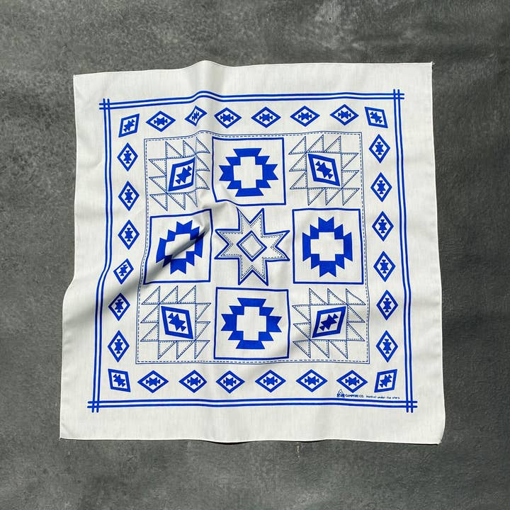 Beige and blue Blanket Under the Stars Bandana for wholesale on Faire1