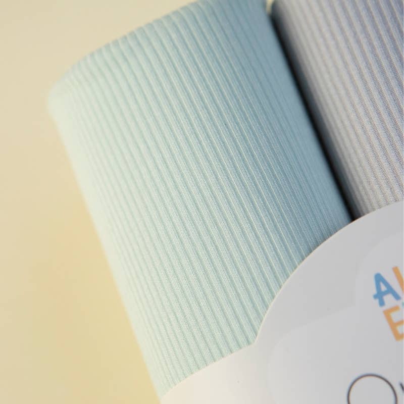 All4Ella - Wholesale Swaddle set – Baby - Ribbed Jersey Swaddles 2pk - Sage & Grey1