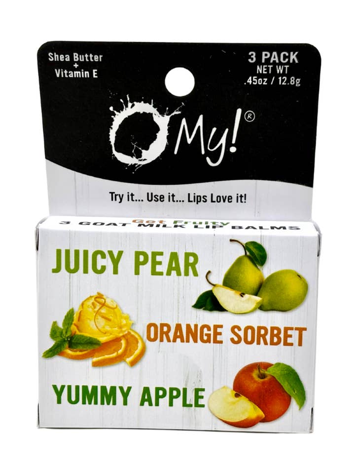 O My! Goat Milk Lip Balm - 3 Pack | Shea Butter and Vitamin for wholesale by O My! Bath and Body