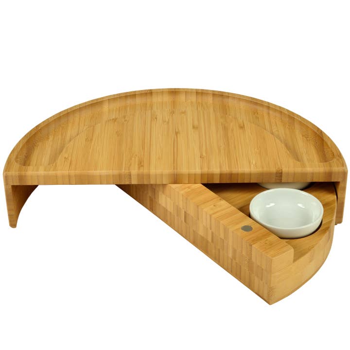 Picnic at Ascot - Wholesale Cheese Board - Swivel Charcuterie Board with Ceramic Bowls & Tools
