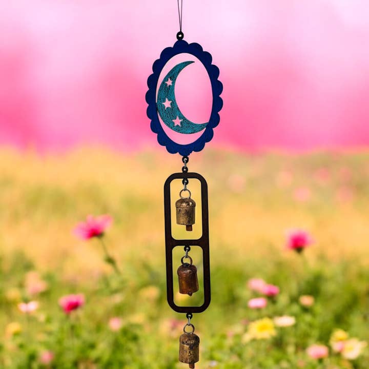 Whimsies - Venta al por mayor Campanas de viento - Jardín de campanillas de viento luna nana campanas regalo lindo celestial patio