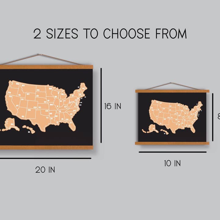 Track Your Adventures – wholesale Map – 50 States Scratch off, US State Scratch off Map