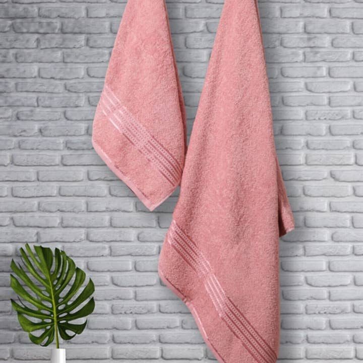 Katoenen hand- en badhanddoekenset, 2x handdoekenset katoen voor wholesale door VAKUR HOME