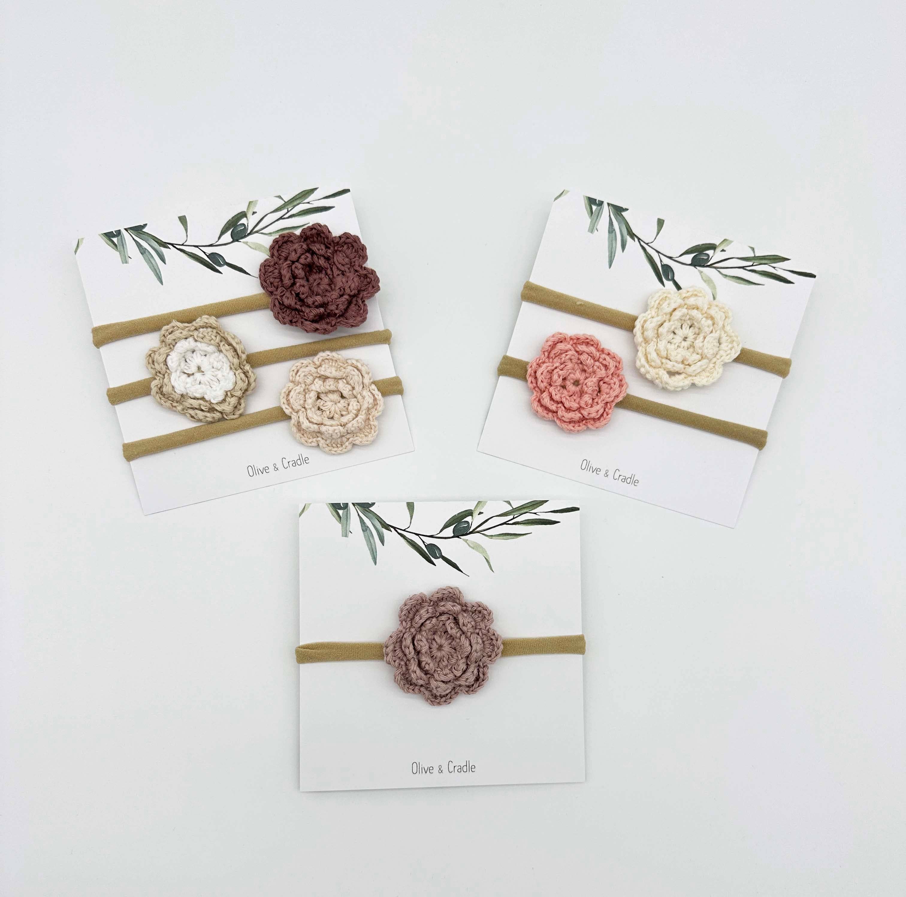 OLIVE & CRADLE - Wholesale Fashion Headband - Baby - Crochet Flower Headband4