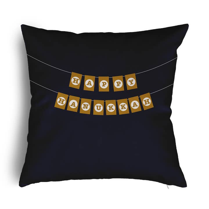 Banner Day Hanukkah Decorative Throw Pillow for wholesale by E by Design