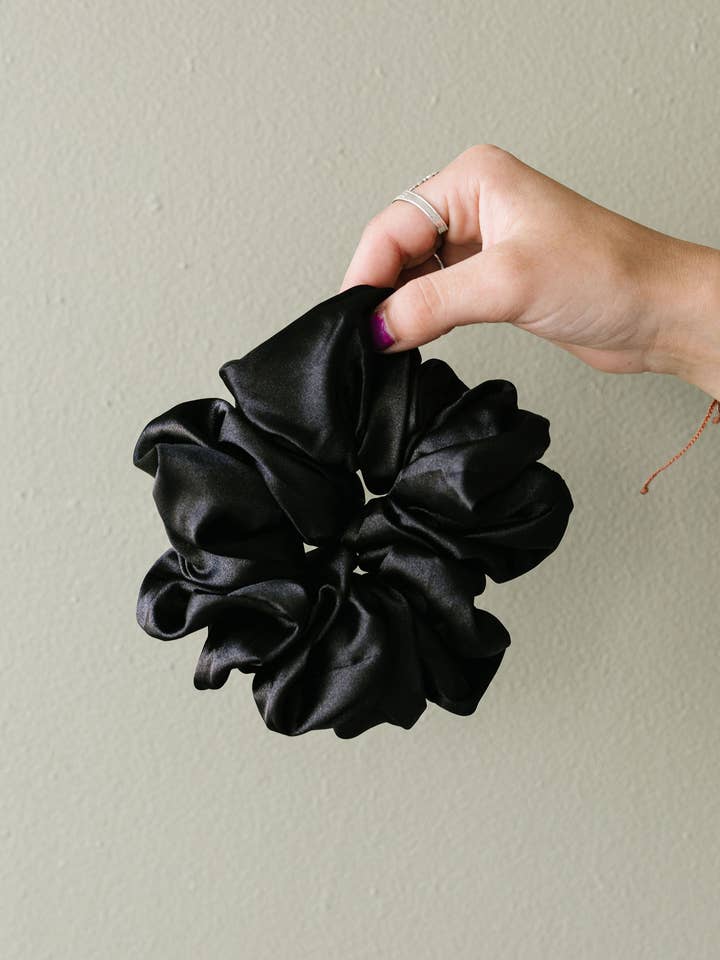 Shadow Satin Jumbo Scrunchie for wholesale by Shop Andi