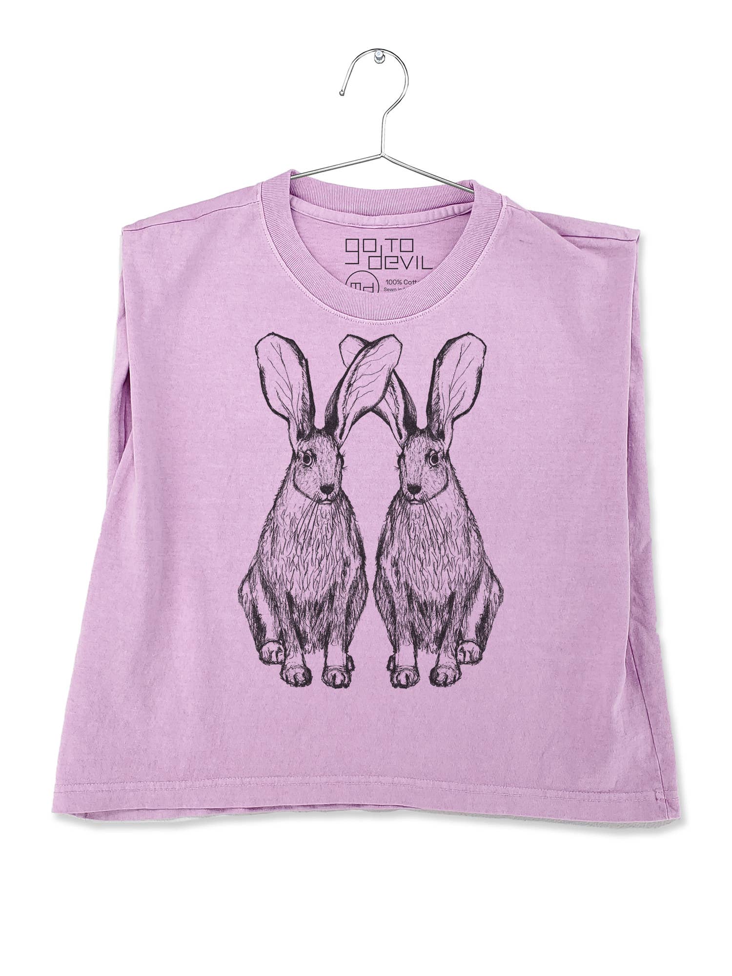 Go To Devil – wholesale Screen printed t-shirt – Women′s – Hares Women's Heavyweight Muscle Tee2