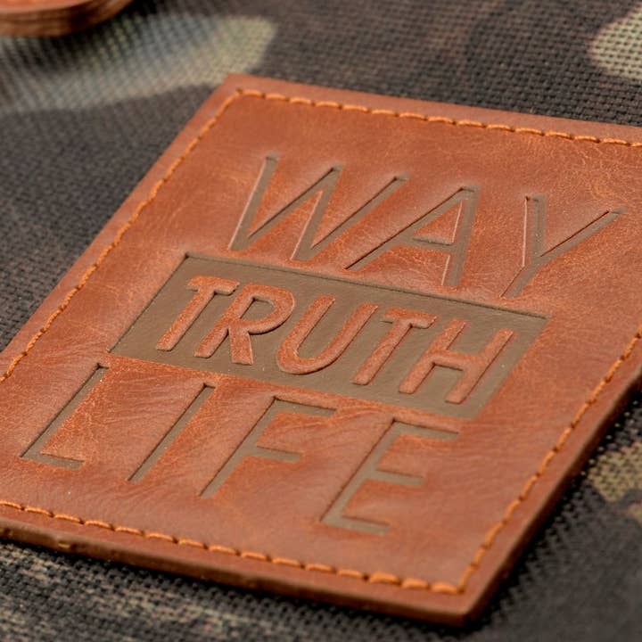 Christian Art Gifts - Wholesale Bible Cover - Bible Cover Organizer Tri-fold Camouflage Way Truth Life5