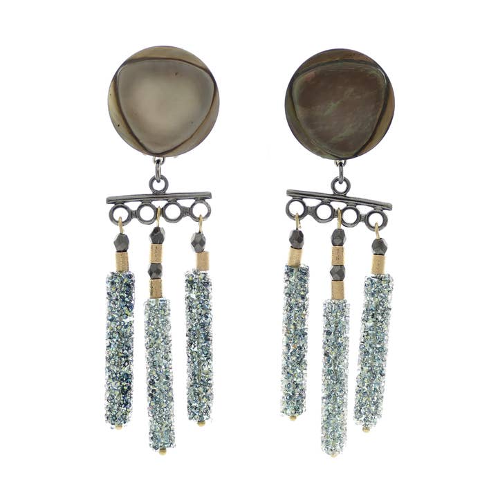 Sophia øreclips perlemor for engroshandel hos Cátia Levy Designer