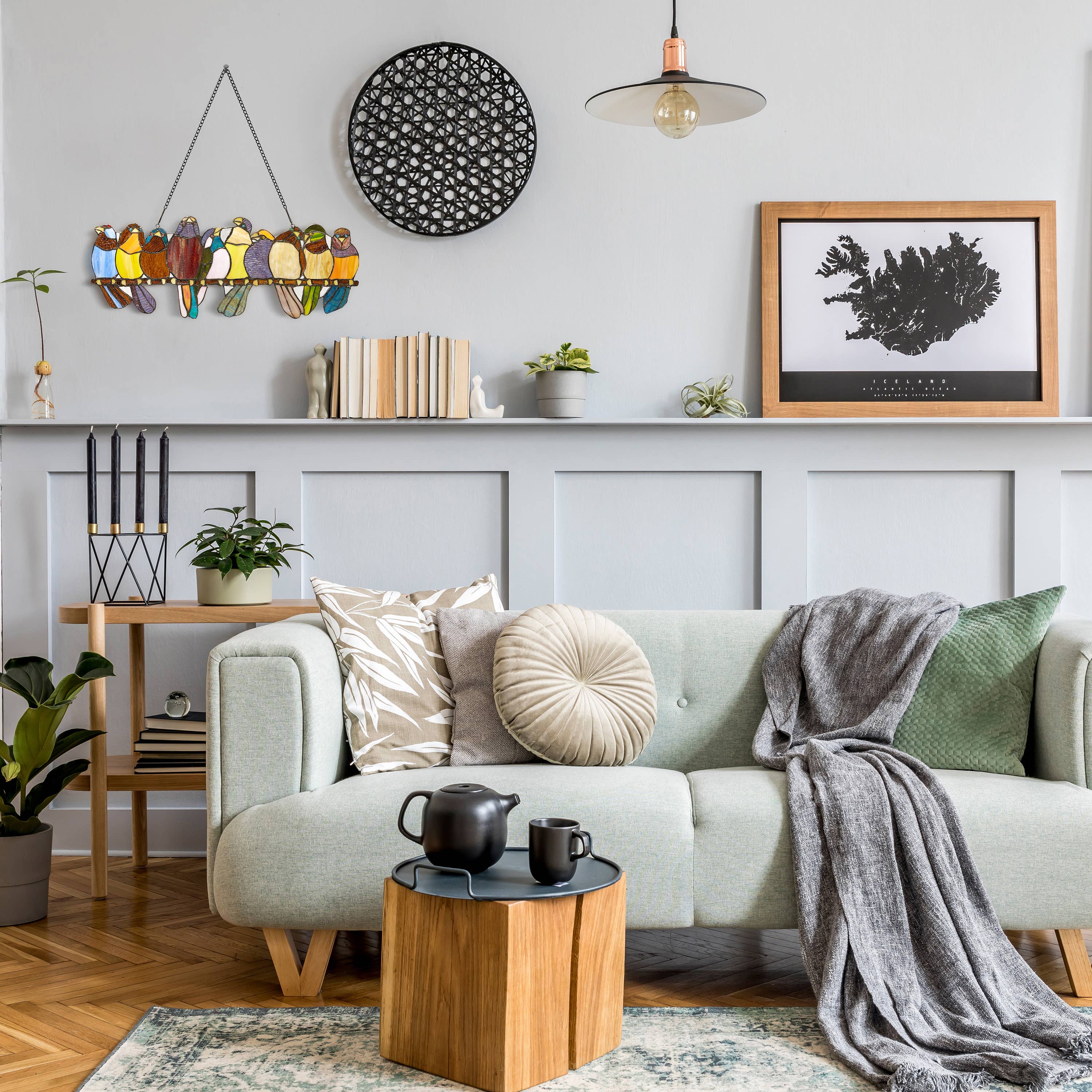 River of Goods - Wholesale Suncatcher - 9.5"H Marisol Multicolor Birds Stained Glass Window Panel3