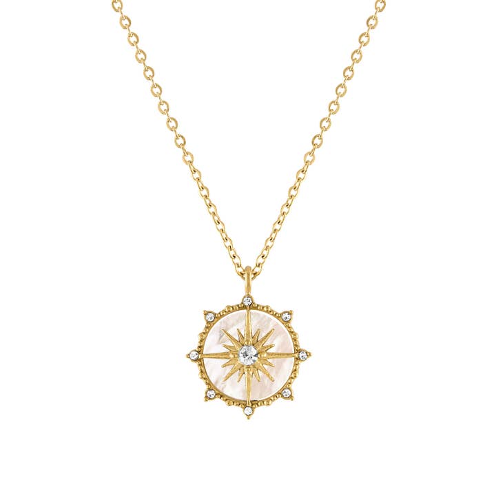 Colar Pendente Estrela Norte Pearl por atacado de Olivia Le