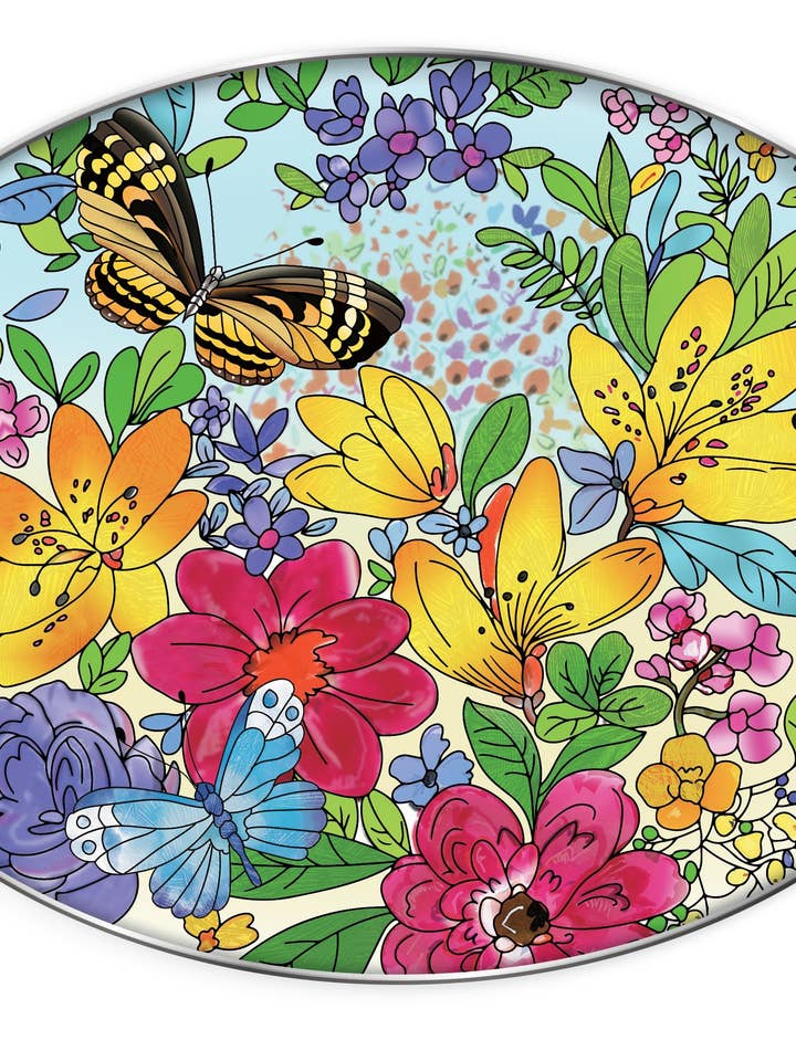 Abondance du Jardin - Attrape-soleil ovale en verre 16,5 cm x 23 cm pour la vente par Bridgeton Hall