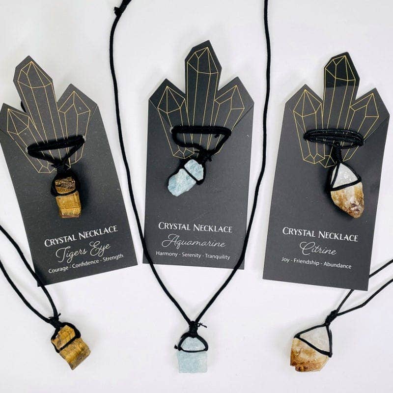 Rock Paradise – Engroshandel Halskæde med vedhæng – Krystal på snor halskæde - du vælger sten -2