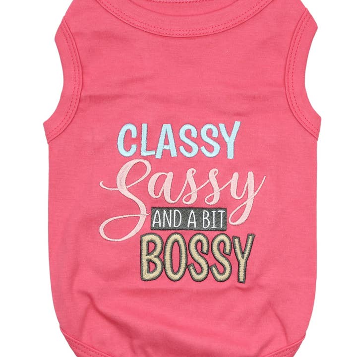 Parisian Pet® - Wholesale Pet Vest - Dog - Classy Sassy and a Bit Bossy Dog T-Shirt – Bold & Fun Tee