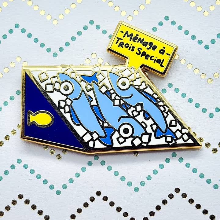 3-for-1 Fish Special Enamel Pin for wholesale by Toku Arts