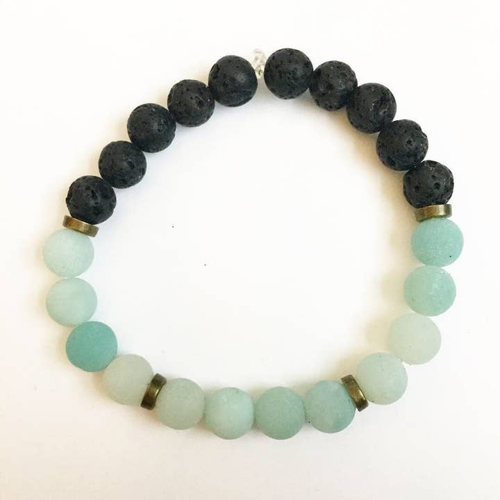 Pulseira Difusora Amazonite por atacado de Steph Barnes wearables & interiors