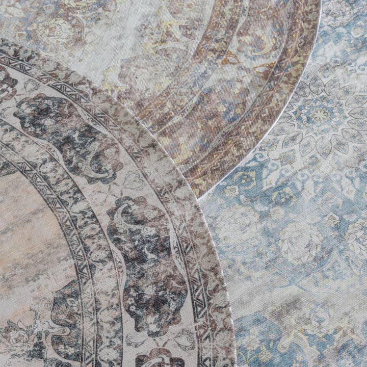 Home67 - Wholesale Area Rug - Rug Viola Round Blue ø120 cm1