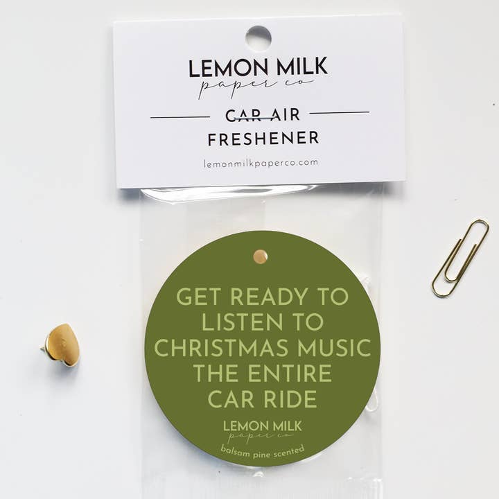 Lemon Milk Paper Co - Wholesale Car Freshener - Unisex - Get ready to listen to Christmas music the entire car ride