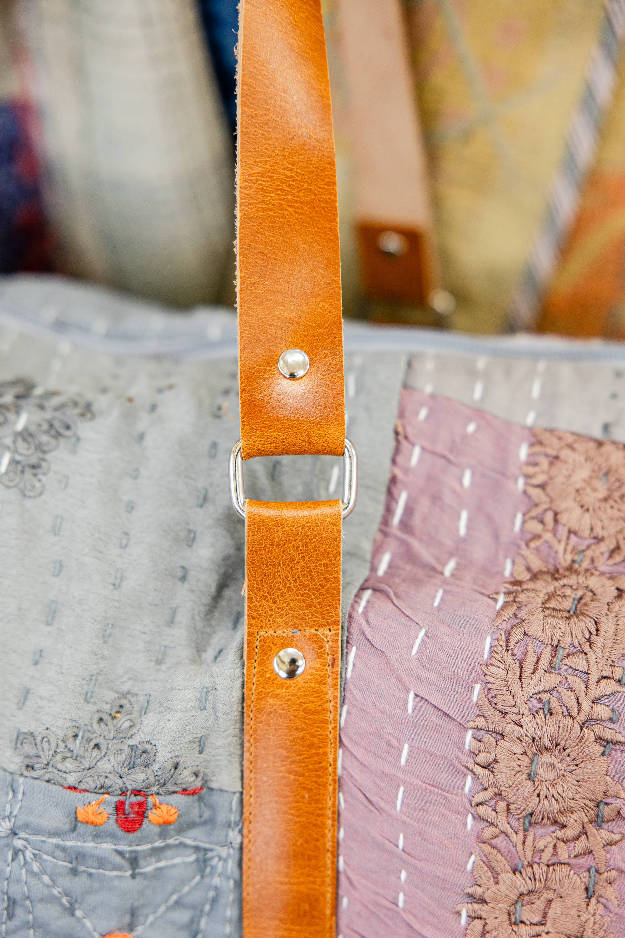 Rahab's Rope - Wholesale Weekender Bag - Women's - Sky Patchwork Duffle2