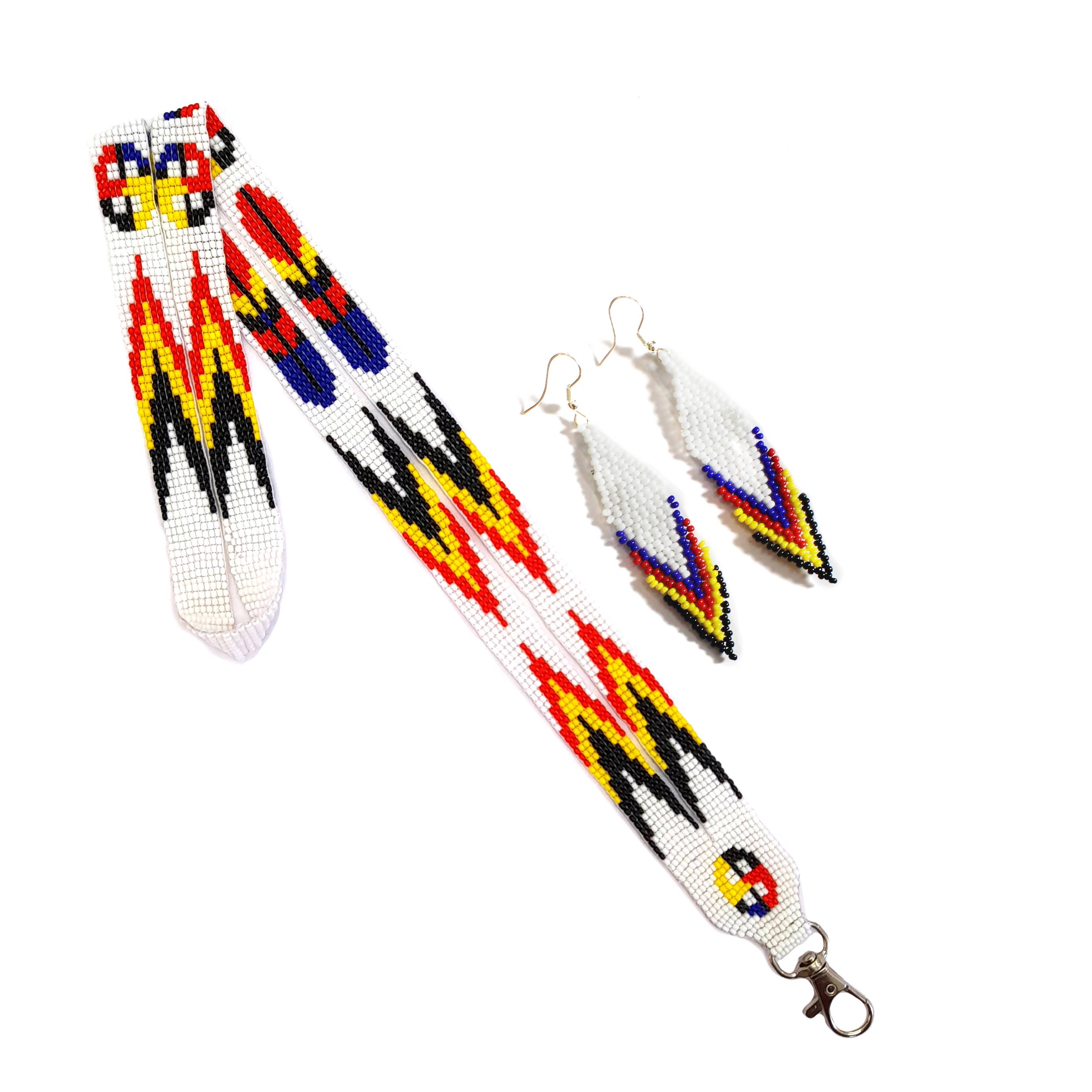 KANGURAH - Wholesale Lanyard - Women's - Beaded Lanyard with Matching Beaded Earrings, ID Card Holder6